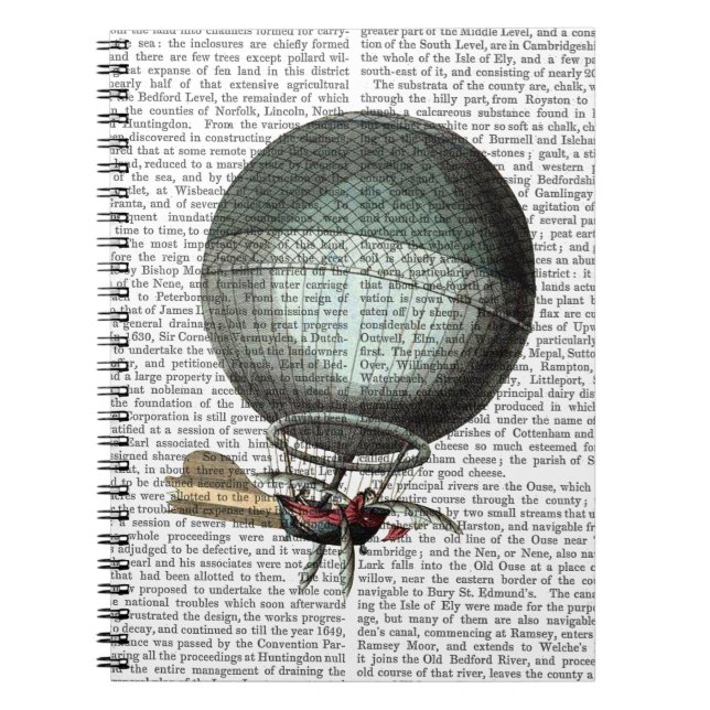 Cuaderno Balón de aire caliente Blanchard Vintage (Frente)