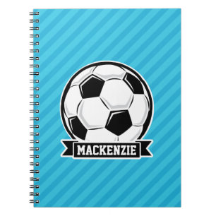 Cuaderno Balón de fútbol; franjas azules del cielo