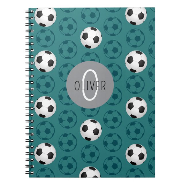 Cuaderno Balón de Fútbol para Niños con Nombre Personalizad (Frente)