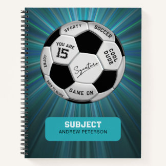 Cuaderno Balón de Fútbol Personalizado Cumpleaños | Edad No
