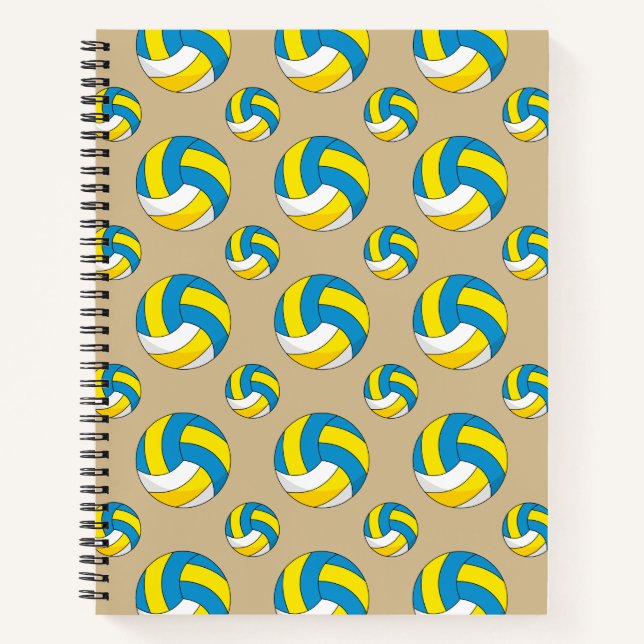 Cuaderno Balón de Voleibol de Dibujos Animados (Anverso)