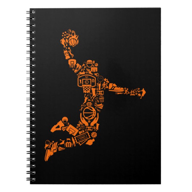 Cuaderno Baloncestista deportivo Vintage (Frente)