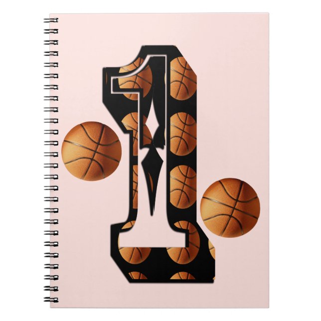Cuaderno Baloncestistas Número Uno Con Baloncesto (Frente)