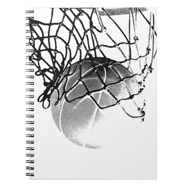 Cuaderno Baloncesto blanco y negro (Frente)