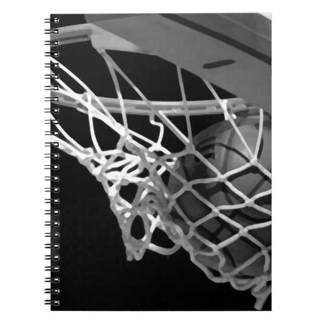 Cuaderno Baloncesto blanco y negro (Frente)