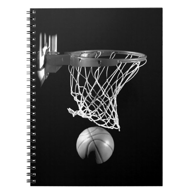 Cuaderno Baloncesto blanco y negro (Frente)