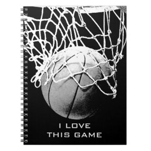 Cuaderno Baloncesto blanco y negro me encanta este portátil