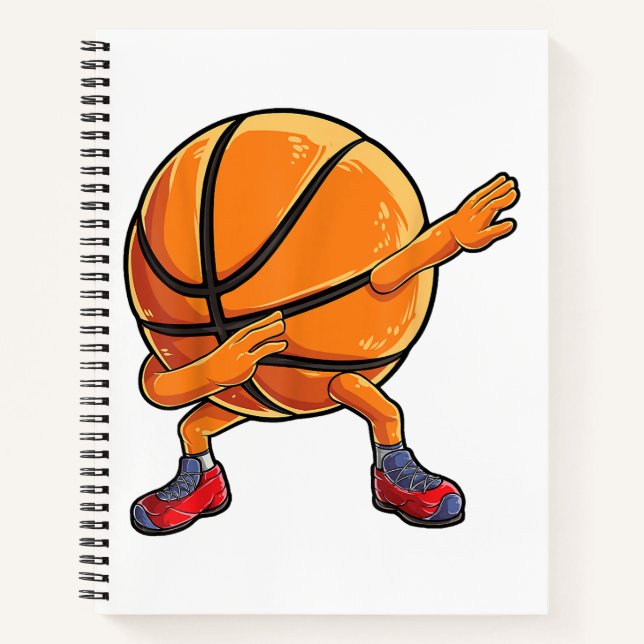 Cuaderno Baloncesto Dabbing Ball Graciosos Niños Hombres De (Anverso)