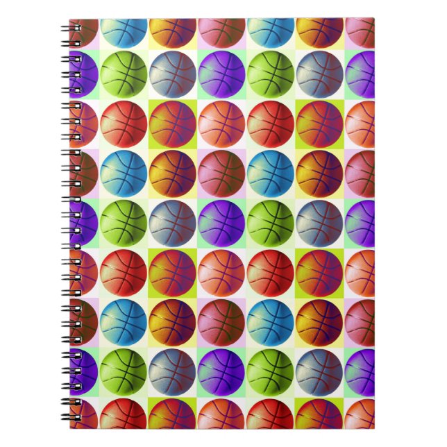 Cuaderno Baloncesto de arte pop (Frente)