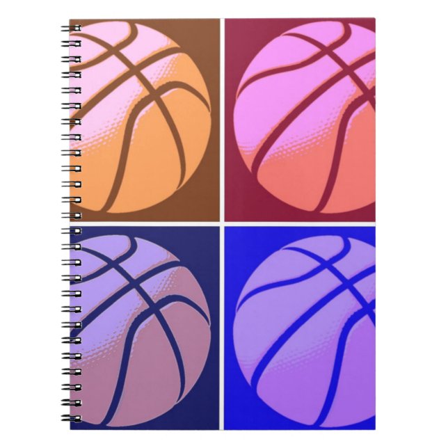 Cuaderno Baloncesto de arte pop (Frente)