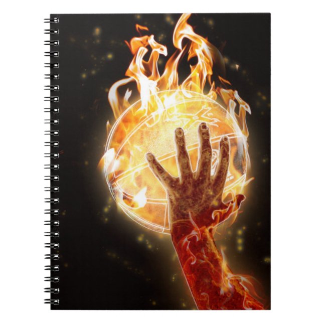 Cuaderno Baloncesto en equipo portátil contra incendios (Frente)