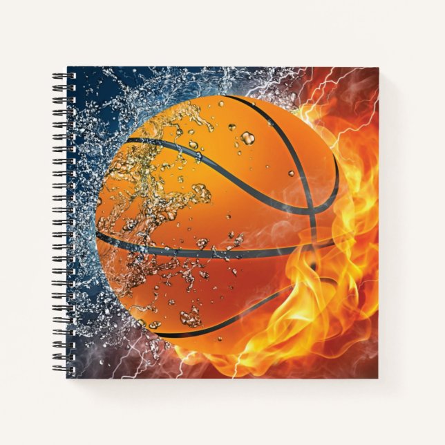 Cuaderno Baloncesto en llamas (Anverso)