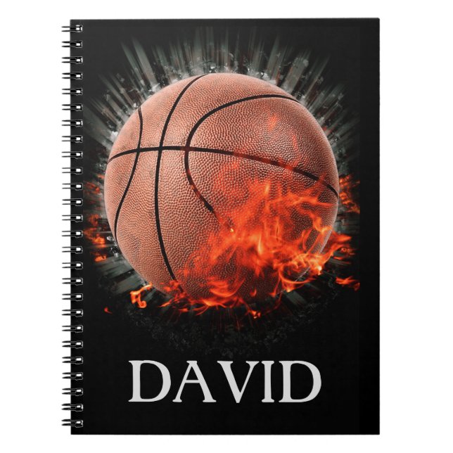 Cuaderno Baloncesto en llamas (Frente)
