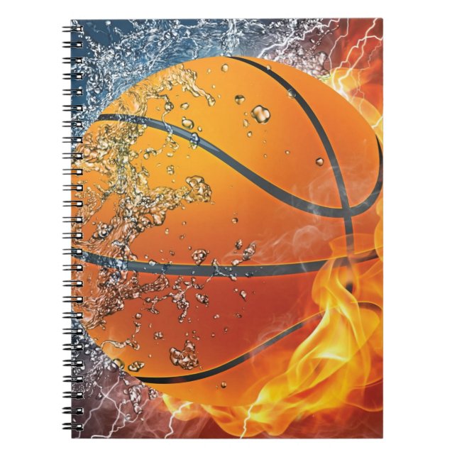 Cuaderno Baloncesto en llamas (Frente)