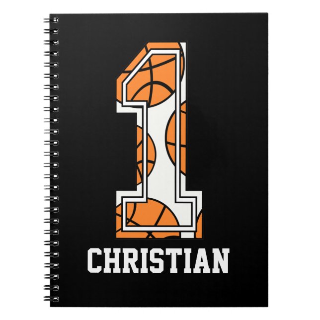 Cuaderno Baloncesto personalizado número 1 (Frente)