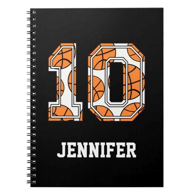 Cuaderno Baloncesto personalizado número 10 (Frente)