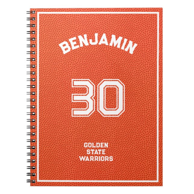 Cuaderno Baloncesto Personalizado Textura Naranja (Frente)