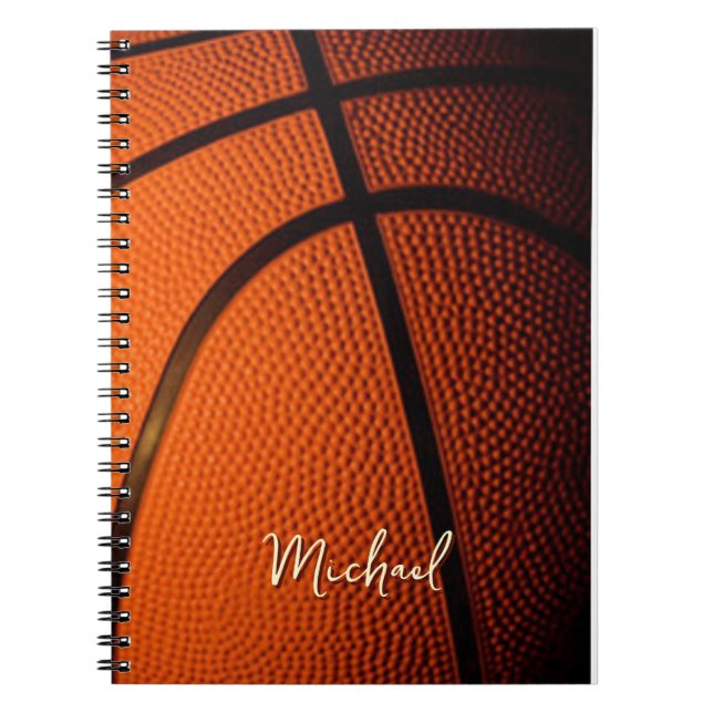 Cuaderno Baloncesto Reemplazar Nombre Personalizable  (Frente)