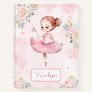 Cuaderno Baloncesto rosa chica de cumpleaños regalo cuadern