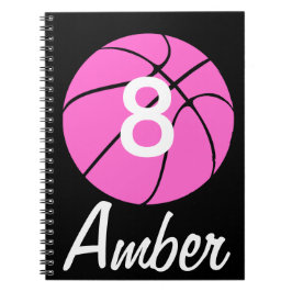 Cuaderno Baloncesto rosa personalizado