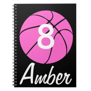 Cuaderno Baloncesto rosa personalizado