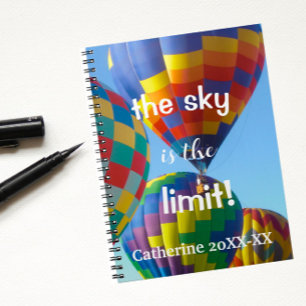 Cuaderno Balones de aire caliente coloridos Nombre Bloc de 