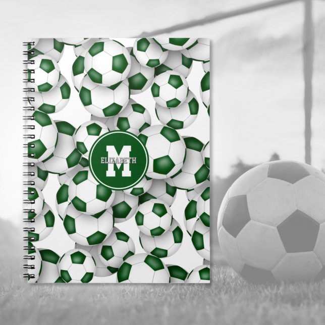 Cuaderno balones de fútbol verdes patrón niños deportes (Subido por el creador)