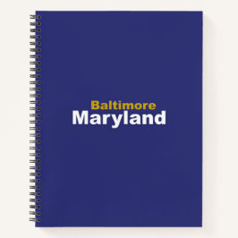 Cuaderno Baltimore, bloc de notas en espiral de Maryland
