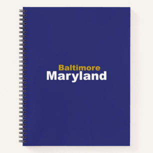 Cuaderno Baltimore, bloc de notas en espiral de Maryland