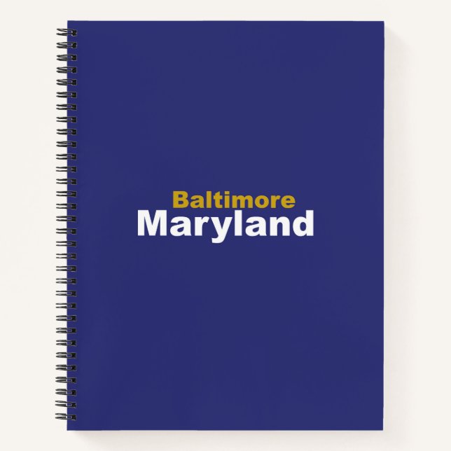 Cuaderno Baltimore, bloc de notas en espiral de Maryland (Anverso)