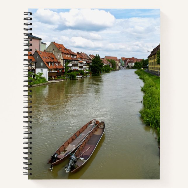 Cuaderno Bamberg Baviera Río Regnitz Efecto de Pintura Arte (Anverso)