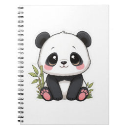 Cuaderno Bambú de bebé panda adorable