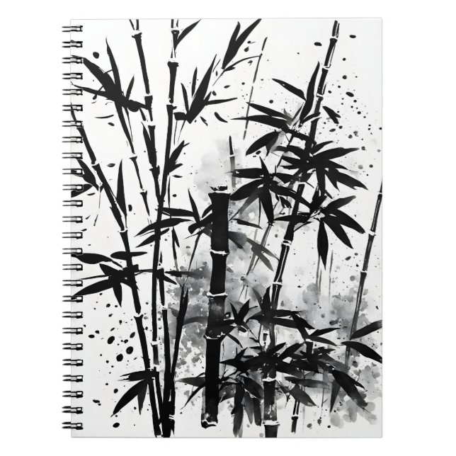 Cuaderno Bambú - Flores de acuarela (Frente)