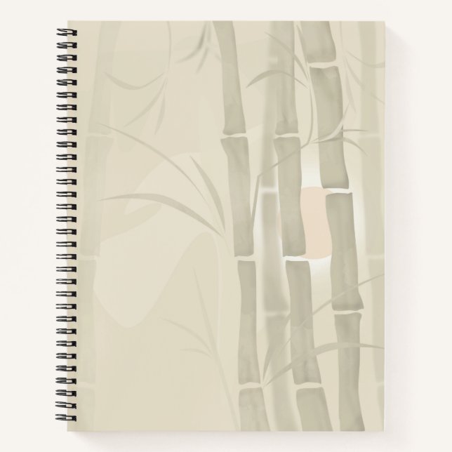 Cuaderno Bambú, fondo beige (Anverso)