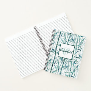 Cuaderno Bambú, monograma, personalizado,