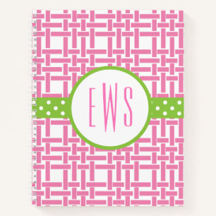 Cuaderno Bambú y Grosgrain Monogramed Spiral Notebook