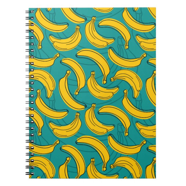 Cuaderno Banana amarilla: pintura de contorno negro (Frente)