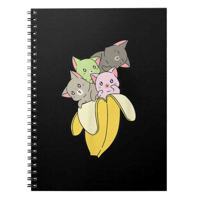 Cuaderno Banana Funny Cat | Regalo de gatito (Frente)