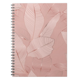 Cuaderno Banana, hojas de palma: cobre brillante.