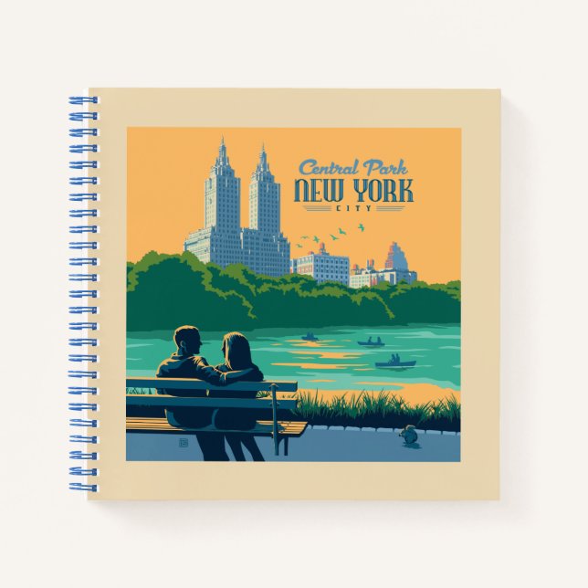 Cuaderno Banco Central Park de Nueva York (Anverso)