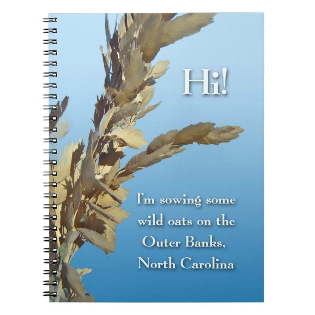 Cuaderno Bancos exteriores Oats silvestres de Carolina del  (Frente)