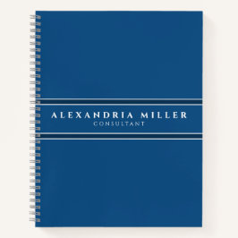 Cuaderno Banda azul clásica simple y profesional
