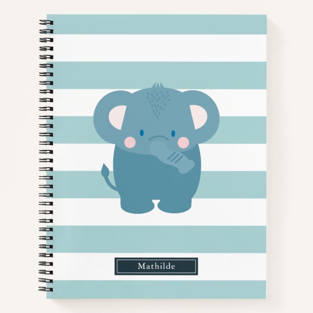 Cuaderno Banda azul elefante (Anverso)