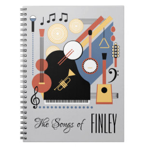 Cuaderno Banda Bauhaus del libro de canciones personalizado