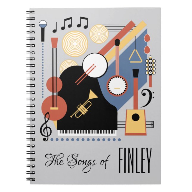 Cuaderno Banda Bauhaus del libro de canciones personalizado (Frente)