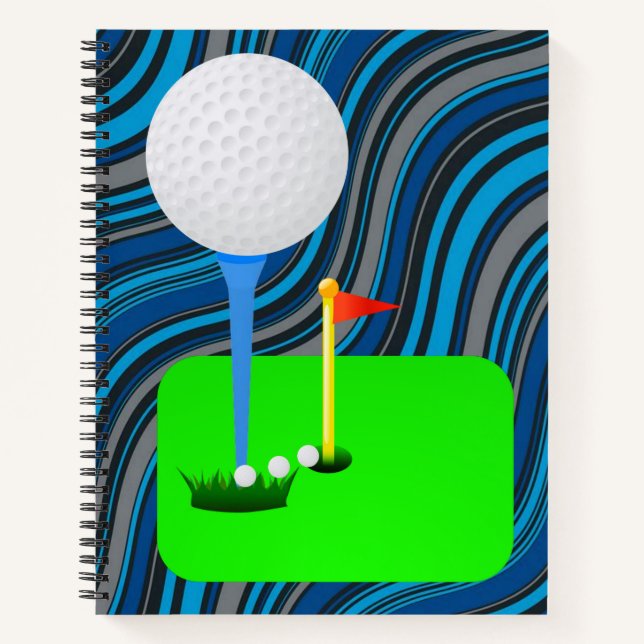 Cuaderno Banda de pelota de golf para portátiles espirales (Anverso)