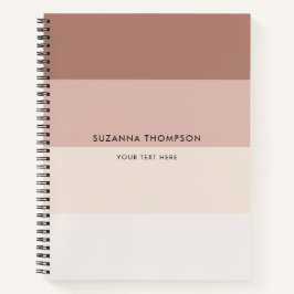 Cuaderno Banda horizontal moderna Tonos de tierra beige mar