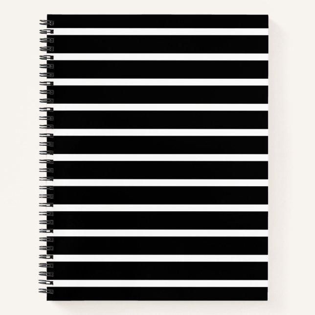 Cuaderno Banda moderna en blanco y negro (Anverso)