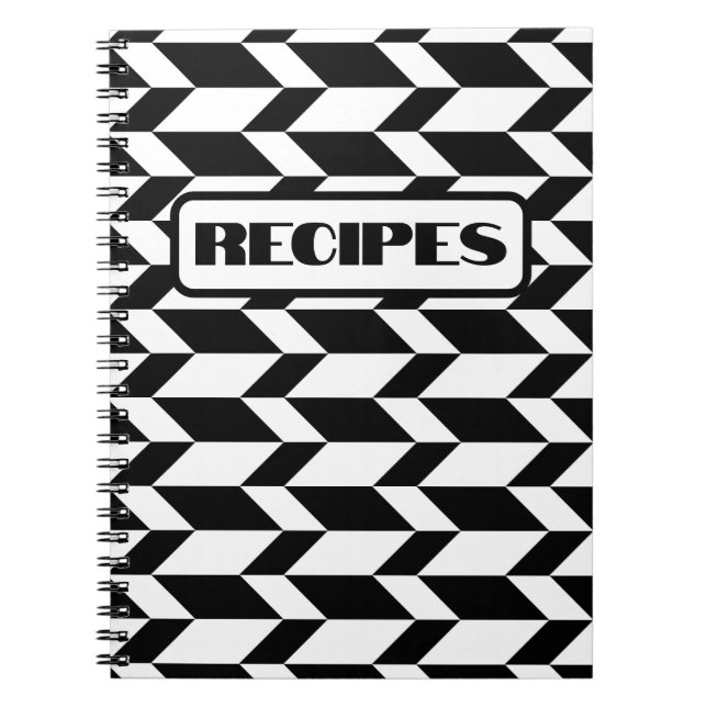 Cuaderno Banda negrita de dos puntas de flecha de tono de c (Frente)