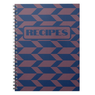 Cuaderno Banda negrita doble tona Chevron Stripe Oscuro Azu